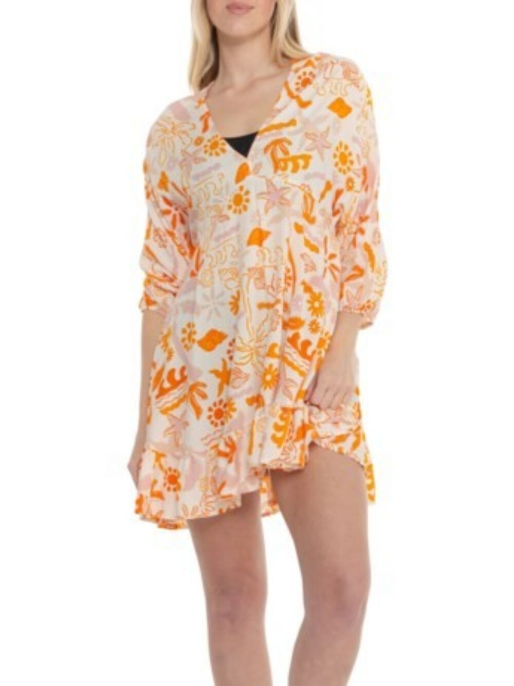 Label of Love Caftan Swim Cover Up Dress L
